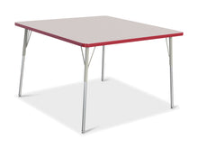Load image into Gallery viewer, Berries® Square Activity Table - 48" X 48", A-height - Gray/Red/Gray - MMEE Distributors