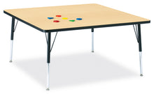 Load image into Gallery viewer, Berries® Square Activity Table - 48" X 48", A-height - Maple/Black/Black - MMEE Distributors