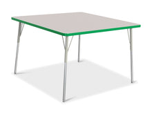 Load image into Gallery viewer, Berries® Square Activity Table - 48" X 48", A-height - Gray/Green/Gray - MMEE Distributors