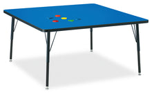 Load image into Gallery viewer, Berries® Square Activity Table - 48" X 48", A-height - Blue/Black/Black - MMEE Distributors