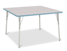 Load image into Gallery viewer, Berries® Square Activity Table - 48" X 48", A-height - Driftwood Gray/Coastal Blue/Gray - MMEE Distributors