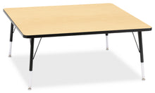 Load image into Gallery viewer, Berries® Square Activity Table - 48" X 48", E-height - Maple/Black/Black - MMEE Distributors