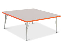 Load image into Gallery viewer, Berries® Square Activity Table - 48" X 48", E-height - Gray/Orange/Gray - MMEE Distributors