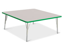 Load image into Gallery viewer, Berries® Square Activity Table - 48" X 48", E-height - Gray/Green/Gray - MMEE Distributors