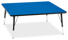 Load image into Gallery viewer, Berries® Square Activity Table - 48" X 48", E-height - Blue/Black/Black - MMEE Distributors