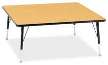 Load image into Gallery viewer, Berries® Square Activity Table - 48" X 48", E-height - Oak/Black/Black - MMEE Distributors