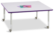 Load image into Gallery viewer, Berries® Square Activity Table - 48" X 48", Mobile - Gray/Purple/Gray - MMEE Distributors