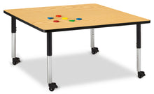 Load image into Gallery viewer, Berries® Square Activity Table - 48" X 48", Mobile - Gray/Purple/Gray - MMEE Distributors