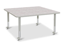 Load image into Gallery viewer, Berries® Square Activity Table - 48" X 48", Mobile - Driftwood Gray/Gray/Gray - MMEE Distributors