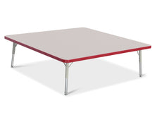 Load image into Gallery viewer, Berries® Square Activity Table - 48" X 48", T-height - Gray/Red/Gray - MMEE Distributors