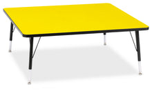 Load image into Gallery viewer, Berries® Square Activity Table - 48" X 48", T-height - Yellow/Black/Black - MMEE Distributors