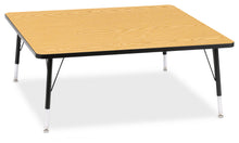 Load image into Gallery viewer, Berries® Square Activity Table - 48" X 48", T-height - Oak/Black/Black - MMEE Distributors