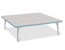 Load image into Gallery viewer, Berries® Square Activity Table - 48" X 48", T-height - Driftwood Gray/Coastal Blue/Gray - MMEE Distributors