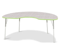 Load image into Gallery viewer, Berries® Kidney Activity Table - 48" X 72", A-height - Driftwood Gray/Key Lime/Gray - MMEE Distributors