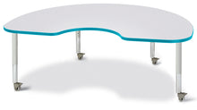 Load image into Gallery viewer, Berries® Kidney Activity Table - 48" X 72", Mobile - Gray/Teal/Gray - MMEE Distributors