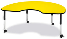 Load image into Gallery viewer, Berries® Kidney Activity Table - 48" X 72", Mobile - Yellow/Black/Black - MMEE Distributors