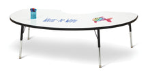 Load image into Gallery viewer, Berries® Kidney Dry Erase Table - 72" x 48", T-height - Write-n-Wipe/Black/Black - MMEE Distributors