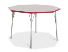 Load image into Gallery viewer, Berries® Octagon Activity Table - 48" X 48", A-height - Gray/Red/Gray - MMEE Distributors