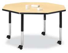 Load image into Gallery viewer, Berries® Octagon Activity Table - 48" X 48", Mobile - Gray/Purple/Gray - MMEE Distributors