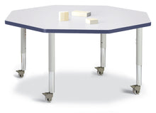 Load image into Gallery viewer, Berries® Octagon Activity Table - 48" X 48", Mobile - Gray/Navy/Gray - MMEE Distributors