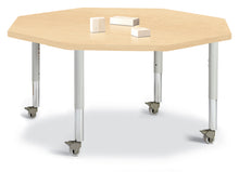 Load image into Gallery viewer, Berries® Octagon Activity Table - 48" X 48", Mobile - Maple/Maple/Gray - MMEE Distributors