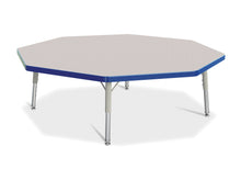 Load image into Gallery viewer, Berries® Octagon Activity Table - 48" X 48", T-height - Gray/Blue/Gray - MMEE Distributors