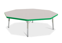 Load image into Gallery viewer, Berries® Octagon Activity Table - 48" X 48", T-height - Gray/Green/Gray - MMEE Distributors