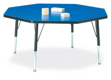 Load image into Gallery viewer, Berries® Octagon Activity Table - 48" X 48", T-height - Blue/Black/Black - MMEE Distributors