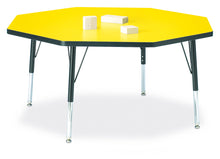 Load image into Gallery viewer, Berries® Octagon Activity Table - 48" X 48", T-height - Yellow/Black/Black - MMEE Distributors
