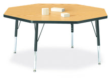 Load image into Gallery viewer, Berries® Octagon Activity Table - 48" X 48", T-height - Oak/Black/Black - MMEE Distributors