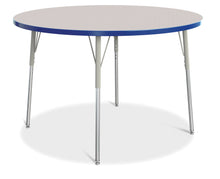Load image into Gallery viewer, Berries® Round Activity Table - 48" Diameter, A-height - Gray/Blue/Gray - MMEE Distributors