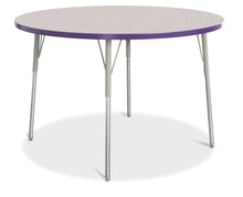 Load image into Gallery viewer, Berries® Round Activity Table - 48" Diameter, A-height - Gray/Purple/Gray - MMEE Distributors