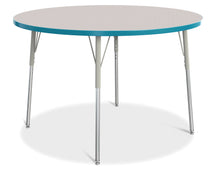 Load image into Gallery viewer, Berries® Round Activity Table - 48" Diameter, A-height - Gray/Teal/Gray - MMEE Distributors
