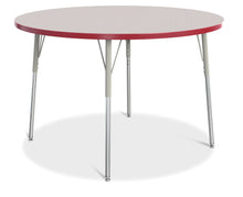 Load image into Gallery viewer, Berries® Round Activity Table - 48" Diameter, A-height - Gray/Red/Gray - MMEE Distributors