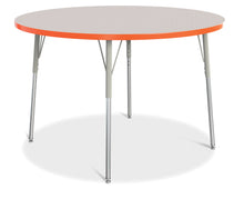 Load image into Gallery viewer, Berries® Round Activity Table - 48" Diameter, A-height - Gray/Orange/Gray - MMEE Distributors