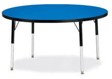 Load image into Gallery viewer, Berries® Round Activity Table - 48" Diameter, A-height - Blue/Black/Black - MMEE Distributors