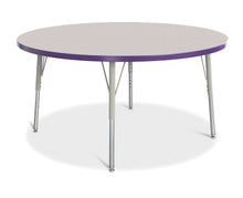 Load image into Gallery viewer, Berries® Round Activity Table - 48" Diameter, E-height - Gray/Purple/Gray - MMEE Distributors