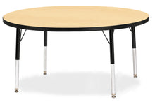 Load image into Gallery viewer, Berries® Round Activity Table - 48" Diameter, E-height - Maple/Black/Black - MMEE Distributors