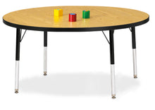 Load image into Gallery viewer, Berries® Round Activity Table - 48" Diameter, E-height - Oak/Black/Black - MMEE Distributors