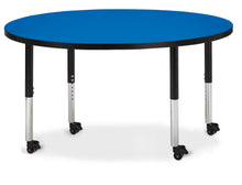 Load image into Gallery viewer, Berries® Trapezoid Activity Tables - 24" X 48", Mobile - Gray/Purple/Gray - MMEE Distributors