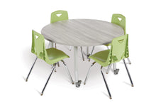 Load image into Gallery viewer, Berries® Round Activity Table - 48" Diameter, Mobile - Driftwood Gray/Gray/Gray - MMEE Distributors