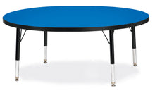 Load image into Gallery viewer, Berries® Round Activity Table - 48" Diameter, T-height - Blue/Black/Black - MMEE Distributors