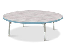 Load image into Gallery viewer, Berries® Round Activity Table - 48" Diameter, T-height - Driftwood Gray/Coastal Blue/Gray - MMEE Distributors