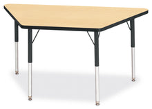 Load image into Gallery viewer, Berries® Trapezoid Activity Tables - 24" X 48", A-height - Maple/Black/Black - MMEE Distributors