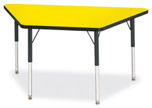 Load image into Gallery viewer, Berries® Trapezoid Activity Tables - 24" X 48", A-height - Yellow/Black/Black - MMEE Distributors