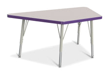 Load image into Gallery viewer, Berries® Trapezoid Activity Tables - 24" X 48", E-height - Gray/Purple/Gray - MMEE Distributors