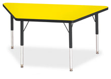 Load image into Gallery viewer, Berries® Trapezoid Activity Tables - 24" X 48", E-height - Yellow/Black/Black - MMEE Distributors