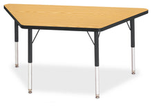 Load image into Gallery viewer, Berries® Trapezoid Activity Tables - 24" X 48", E-height - Oak/Black/Black - MMEE Distributors