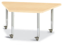 Load image into Gallery viewer, Berries® Trapezoid Activity Tables - 24" X 48", Mobile - Maple/Maple/Gray - MMEE Distributors