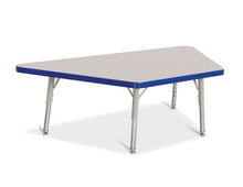 Load image into Gallery viewer, Berries® Trapezoid Activity Tables - 24" X 48", T-height - Gray/Blue/Gray - MMEE Distributors